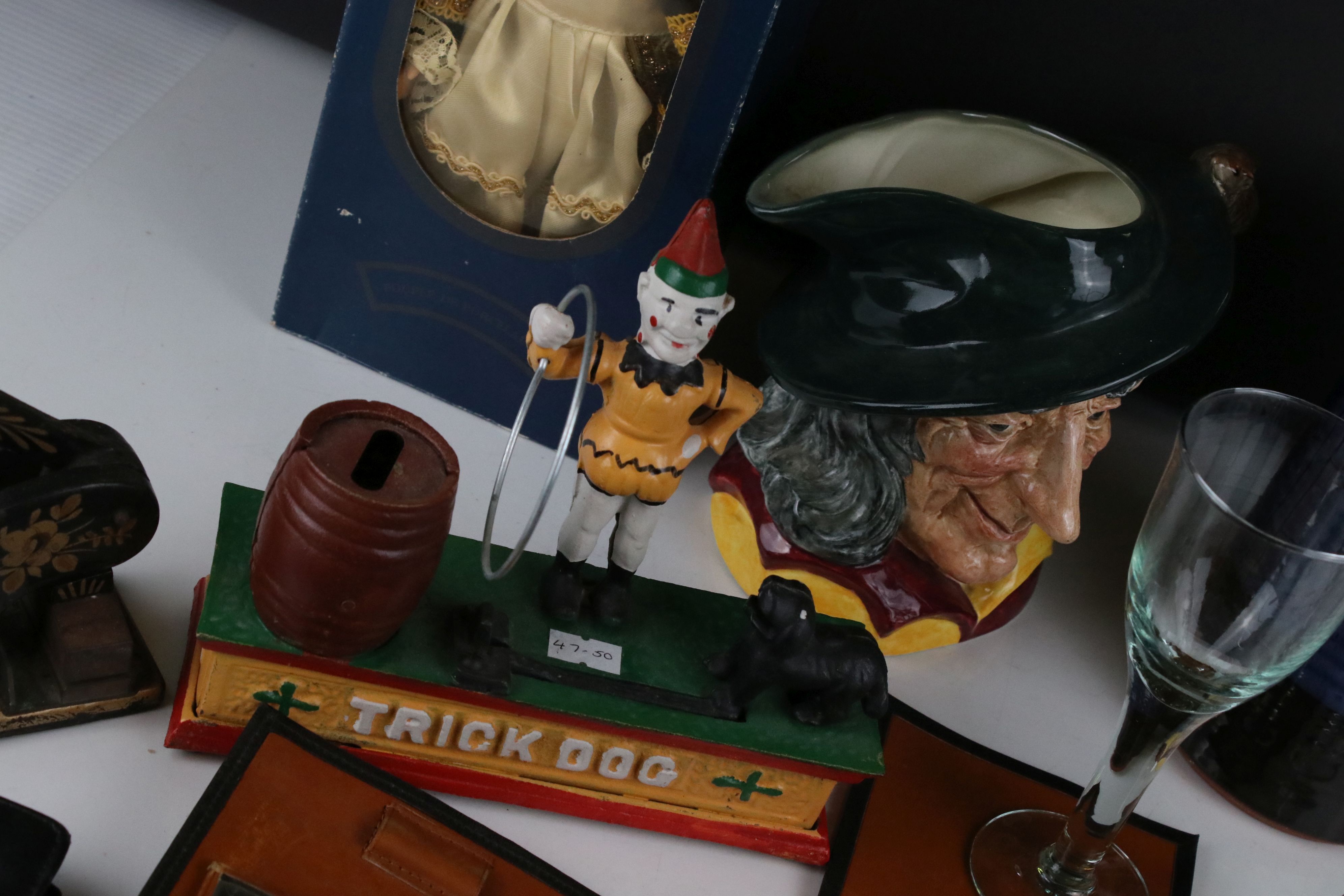 Mixed Collectables including Metal Trick Dog Moneybox, Royal Doulton Large Character Jug, other - Image 4 of 5
