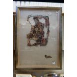 A large framed and glazed late 20th century art work by Jean Eric Garnier depicting a representation