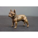 Bronze figure of a French bulldog