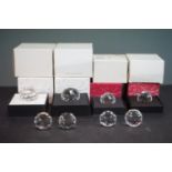 Collection of eight Swarovski Crystal Souvenir paperweights, to include Mozart, Pope John Paul II,
