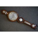 19th century mahogany cased L Martinelli of London banjo Barometer.