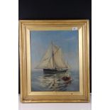 Thomas Marie Madawaska Hemy (1852 - 1937) 'Alruna R.Y.S.' Oil on canvas Signed indistinctly lower