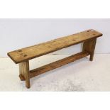 Substantial pine kitchen bench