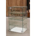 Early to Mid 20th century Shop Display / Advertising ' Lyon's cakes ' Cabinet with three glass