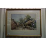 Samuel Philips Jackson RWS 1830 -1904 framed and glazed Watercolour painting of a rural scene with
