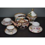 Collection of Ceramics including Davenport Imari Teapot, Dresden Bowl plus Cup & Saucer and Pot