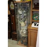 Square Glass Dislay Cabinet with three shelves, 43cms wide x 161cms high