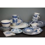 Collection of blue & white china, to include Delph, Olde Altonware, Fenton etc