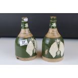 Pair of Copeland Spode commemorative whisky decanters, celebrating the coronation of King George V &