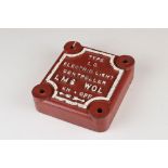 LMS Railway cast iron Electric Light Control Cover