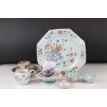 A group of Chinese Famille Rose china to include bowls, cups, tea bowls, etc.