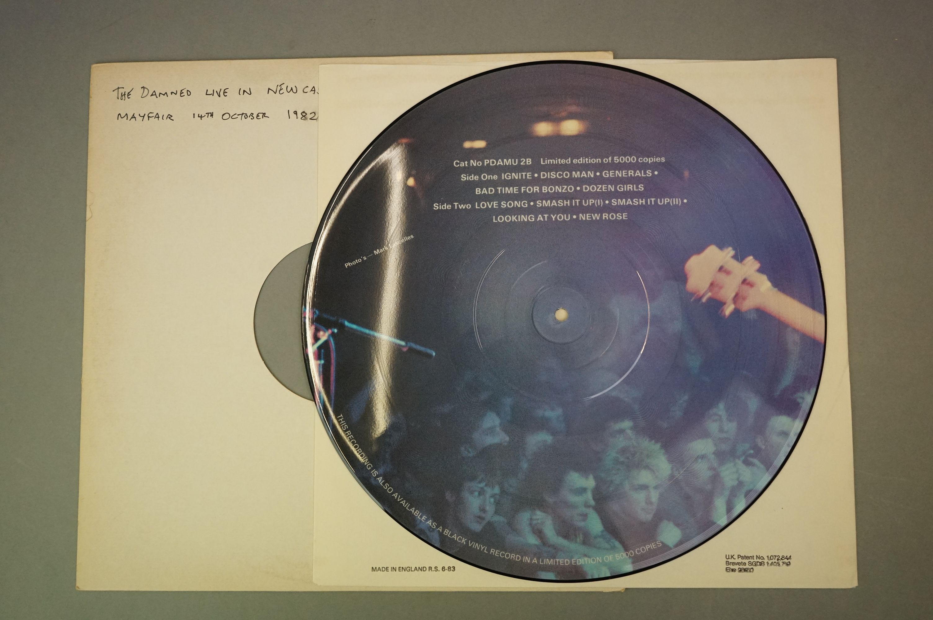 Vinyl - The Damned small collection to include Live In Newcastle picture disc (PDAMU2A) Vg+, - Image 9 of 9