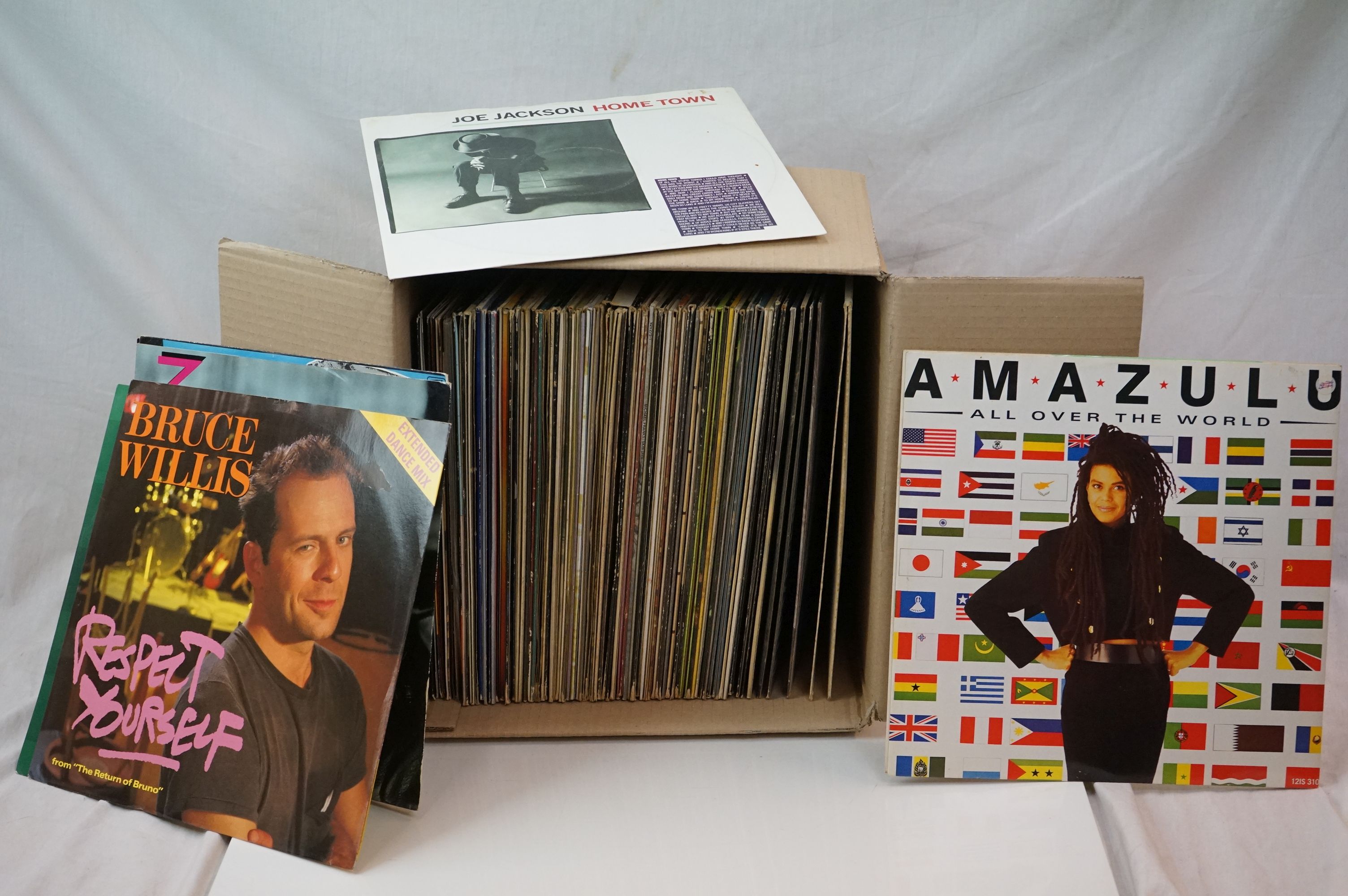 Vinyl - Pop & Rock, a collection of approx. 60 LPs and 12" singles, to include Eric Clapton, The