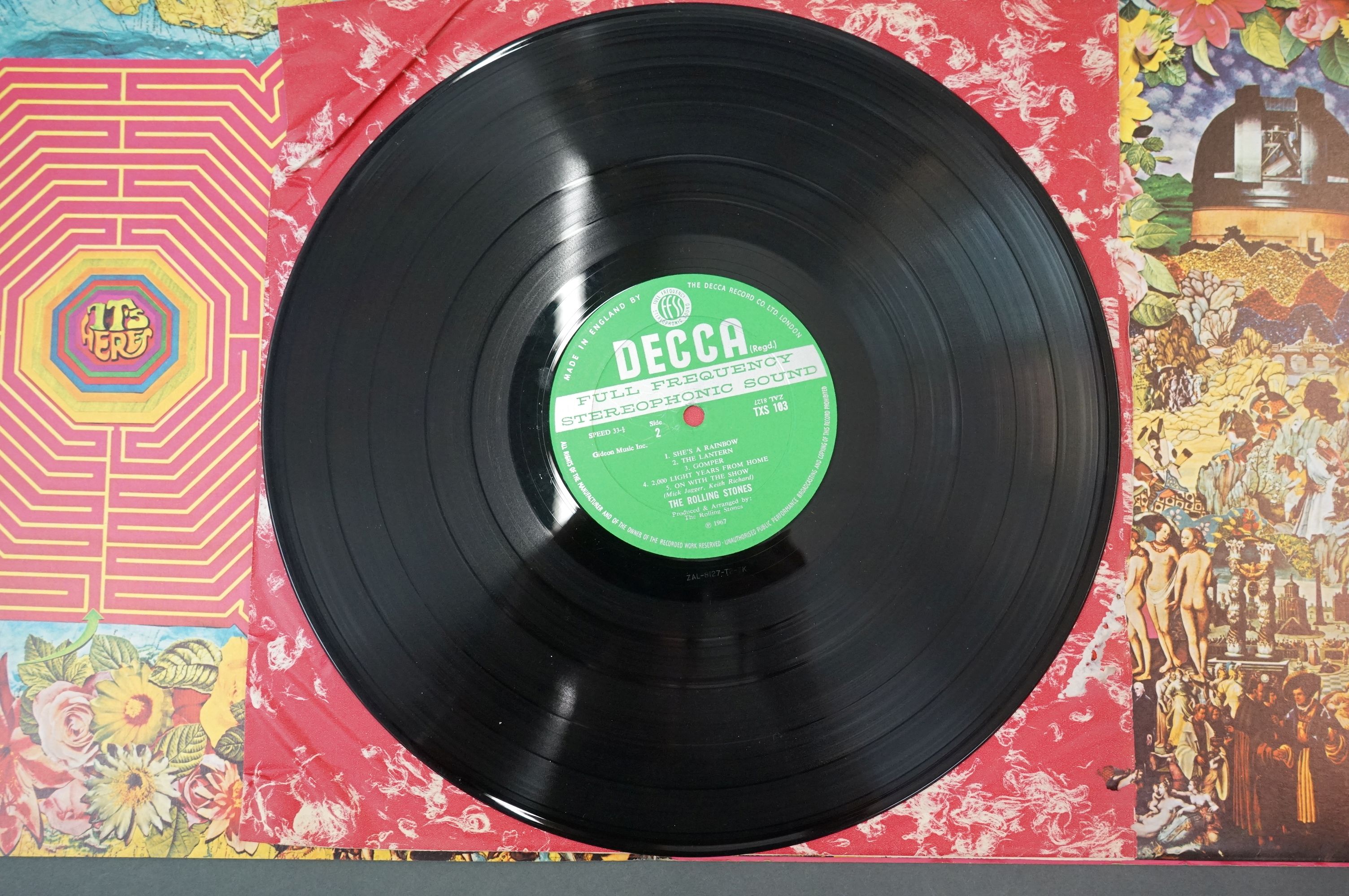 Vinyl - The Rolling Stones Their Satanic Majesties Request TXS103, Decca unboxed green stereo label, - Image 3 of 7