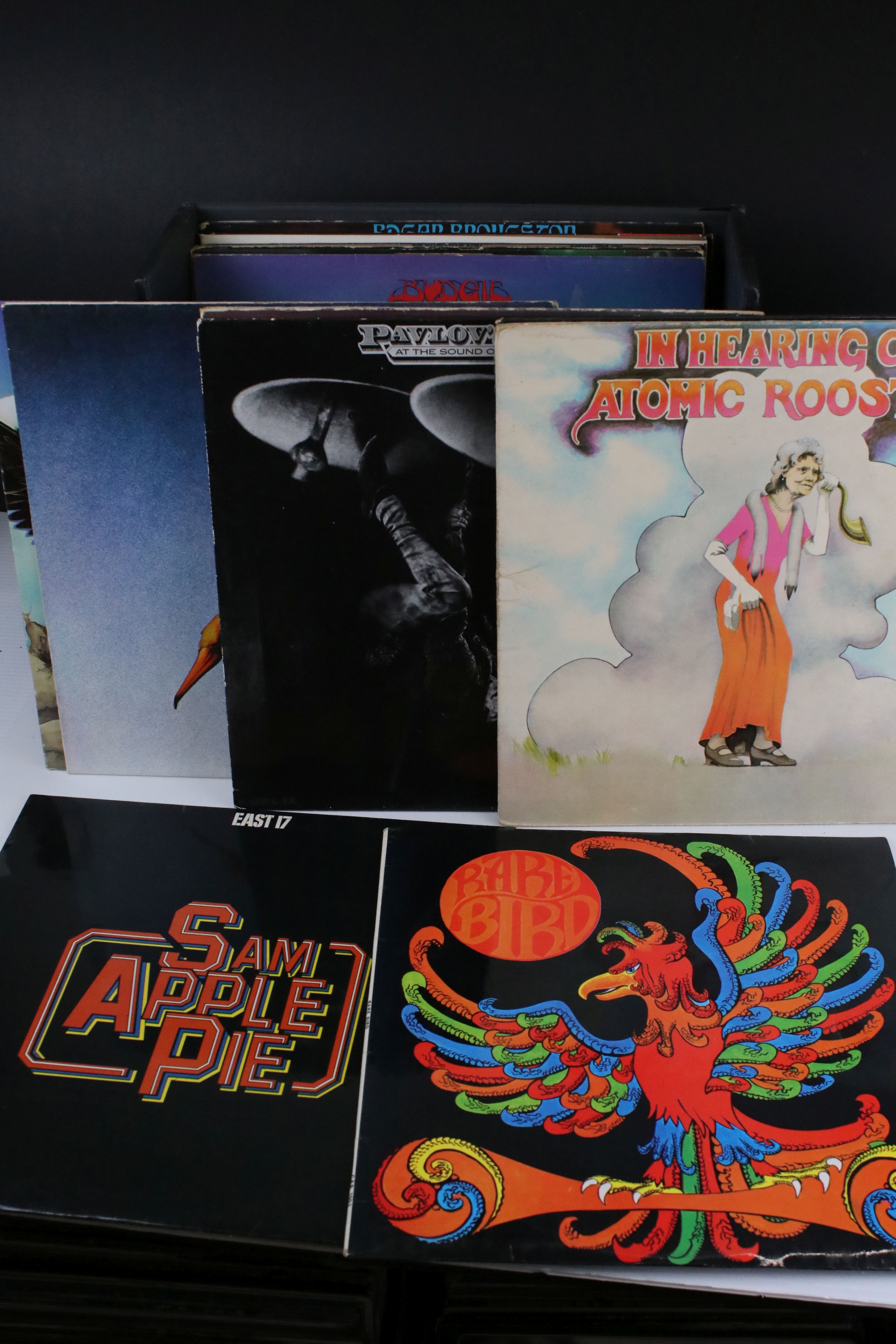 Vinyl - 18 Prog Rock LPs to include Budgie, Free, Blind Faith, Mountain, Bloodwyn Pig etc, sleeves