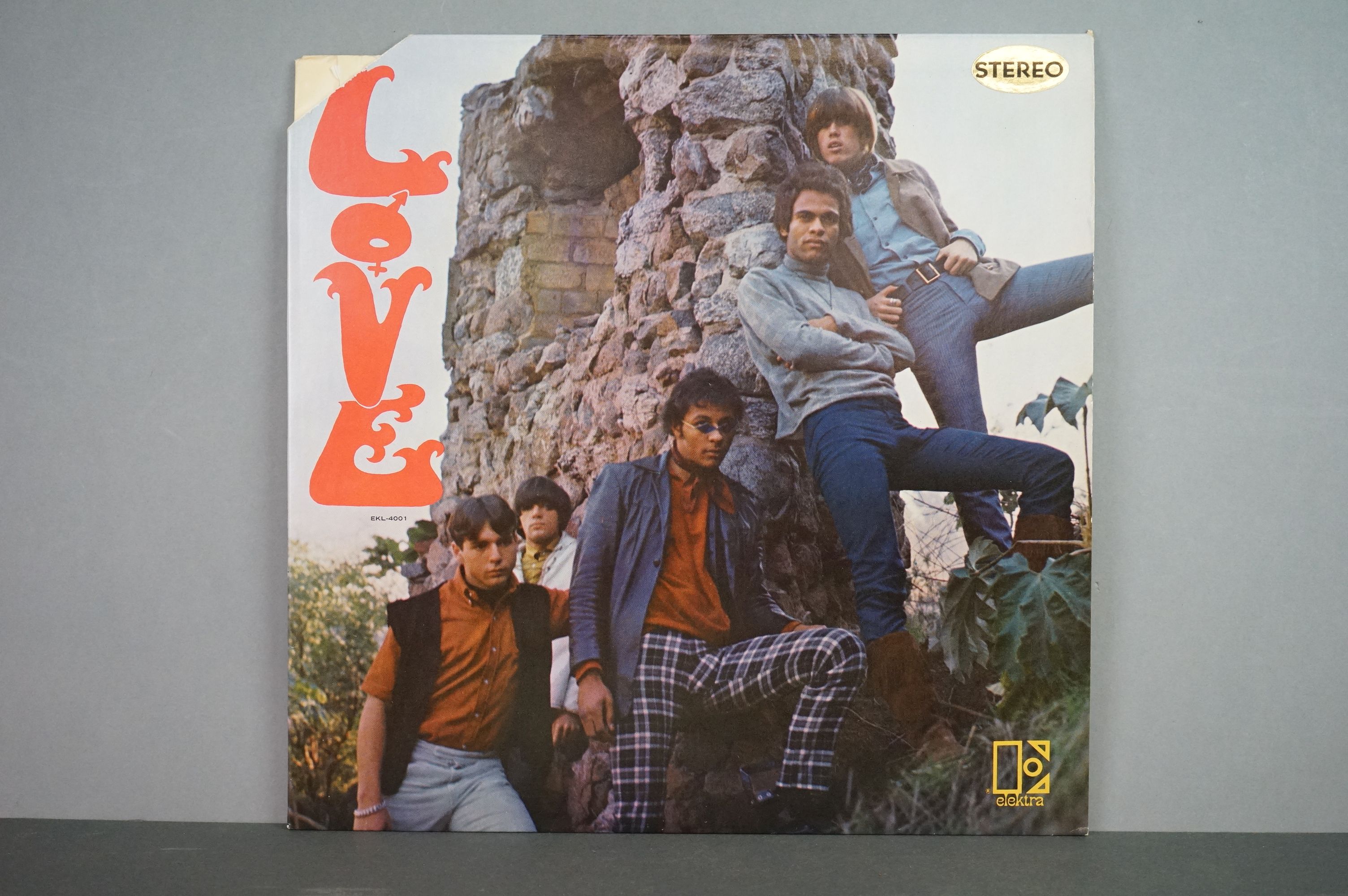 Vinyl - Love self titled EKS74001 orange label, Recording first published March 1966 bottom of