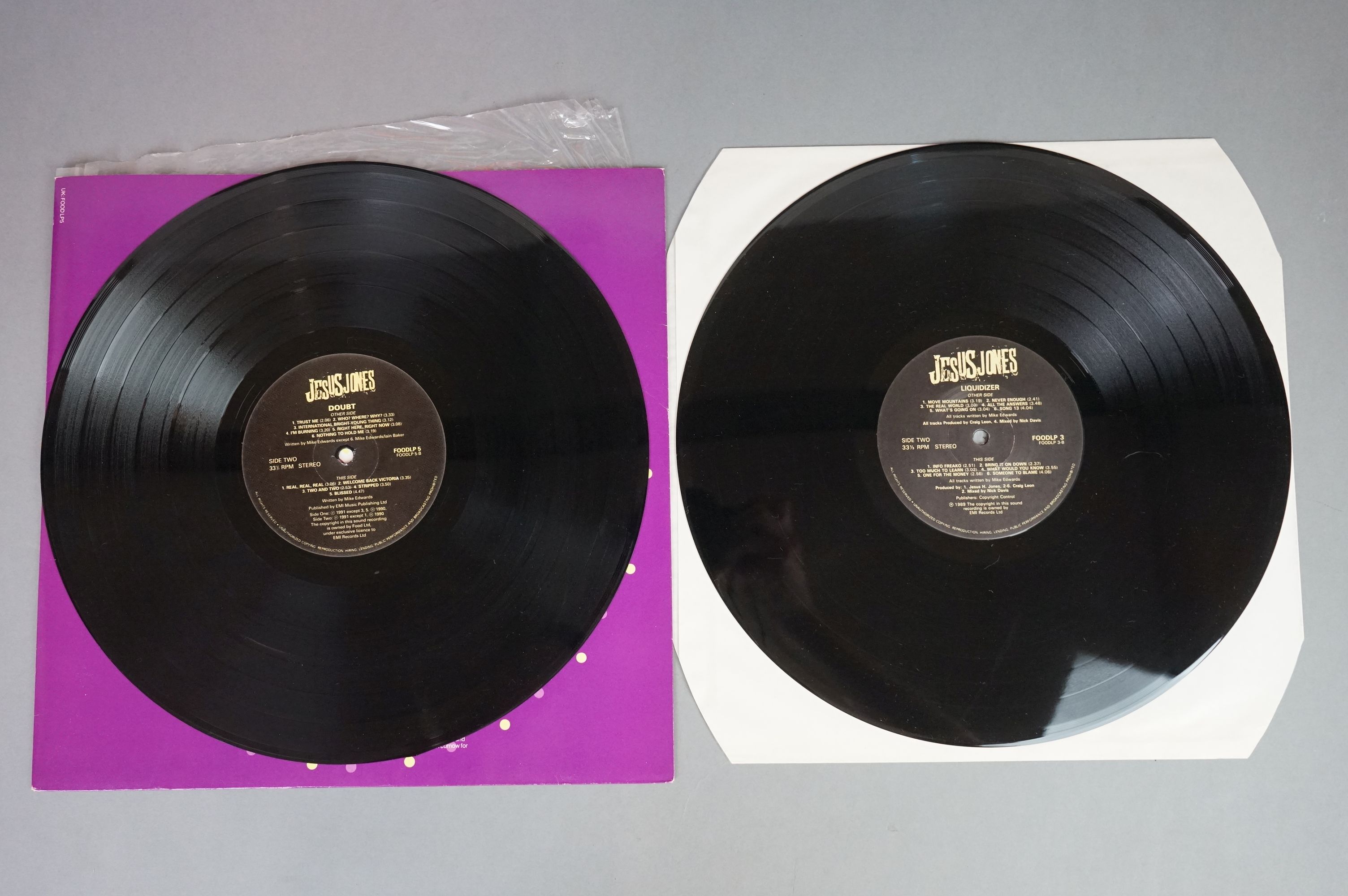 Vinyl - Two Jesus Jones LPs to include Liquidizer on FOODLP3 and Doubt FOODLP5 with inner sleeve, - Image 3 of 3