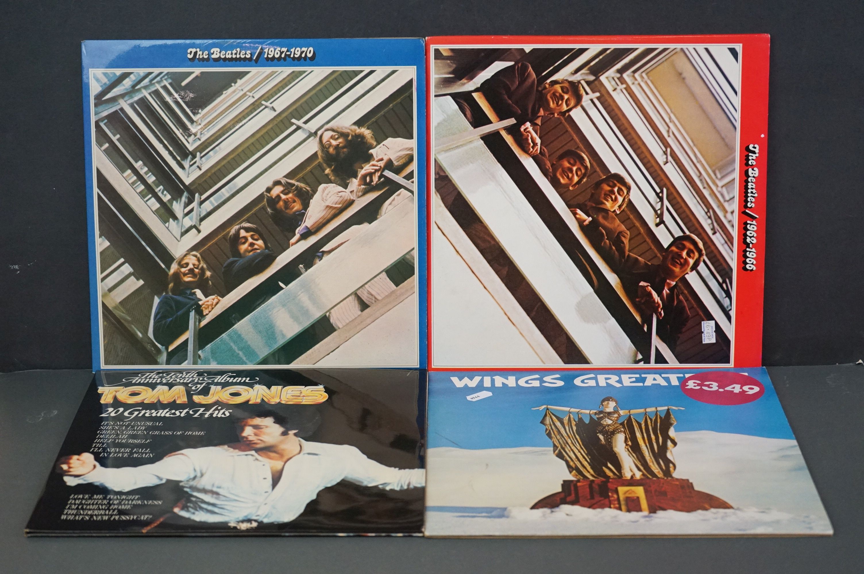 Vinyl - Beatles / Wings / Tom Jones 4 LP's to include 1962/66 and 67/70 from the Beatles both