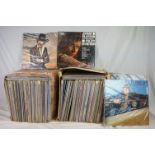 Vinyl - Around 200 LPs spanning the decades and genres, sleeves and vinyl vg+ overall (two boxes)