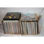 Vinyl - Over 200 LPs spanning the genres to include Country, MOR etc, sleeves and vinyl vg+ (two