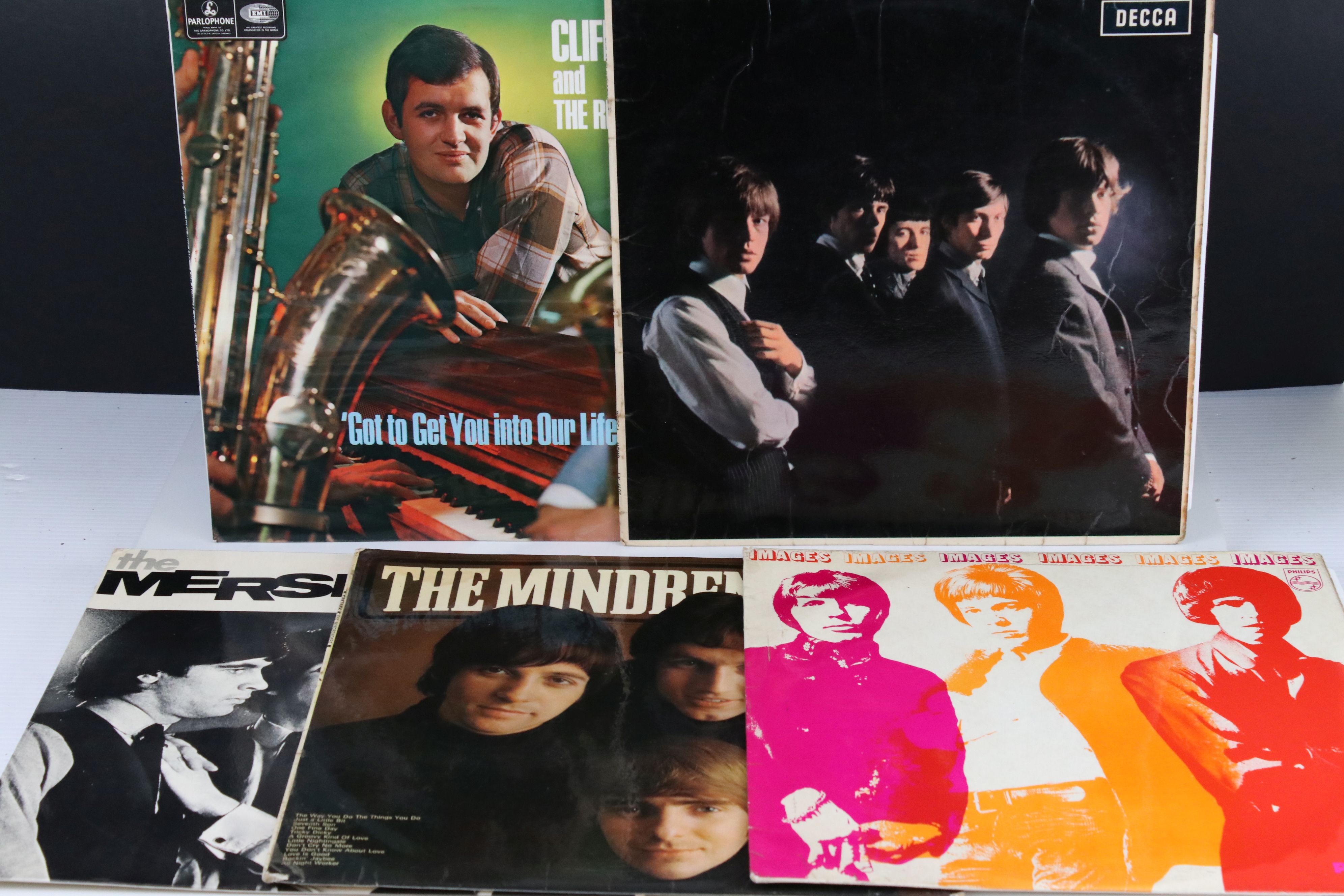 Vinyl - Five LPs to include The Rolling Stones no 1 LK4605 mono (pen to back cover), The Merseybeats