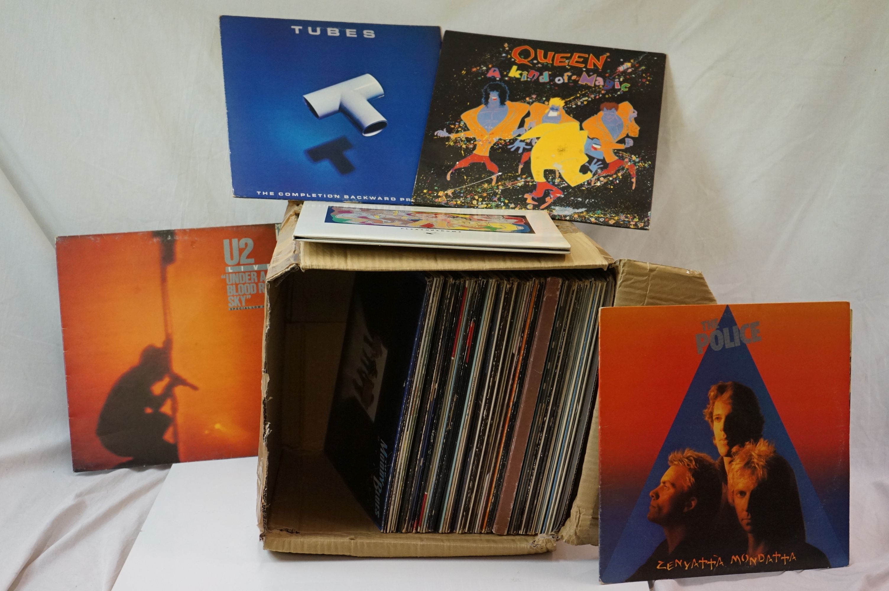 Vinyl - Rock & Pop collection of approx 60 LP's & 12" singles including The Police, U2, Tubes,
