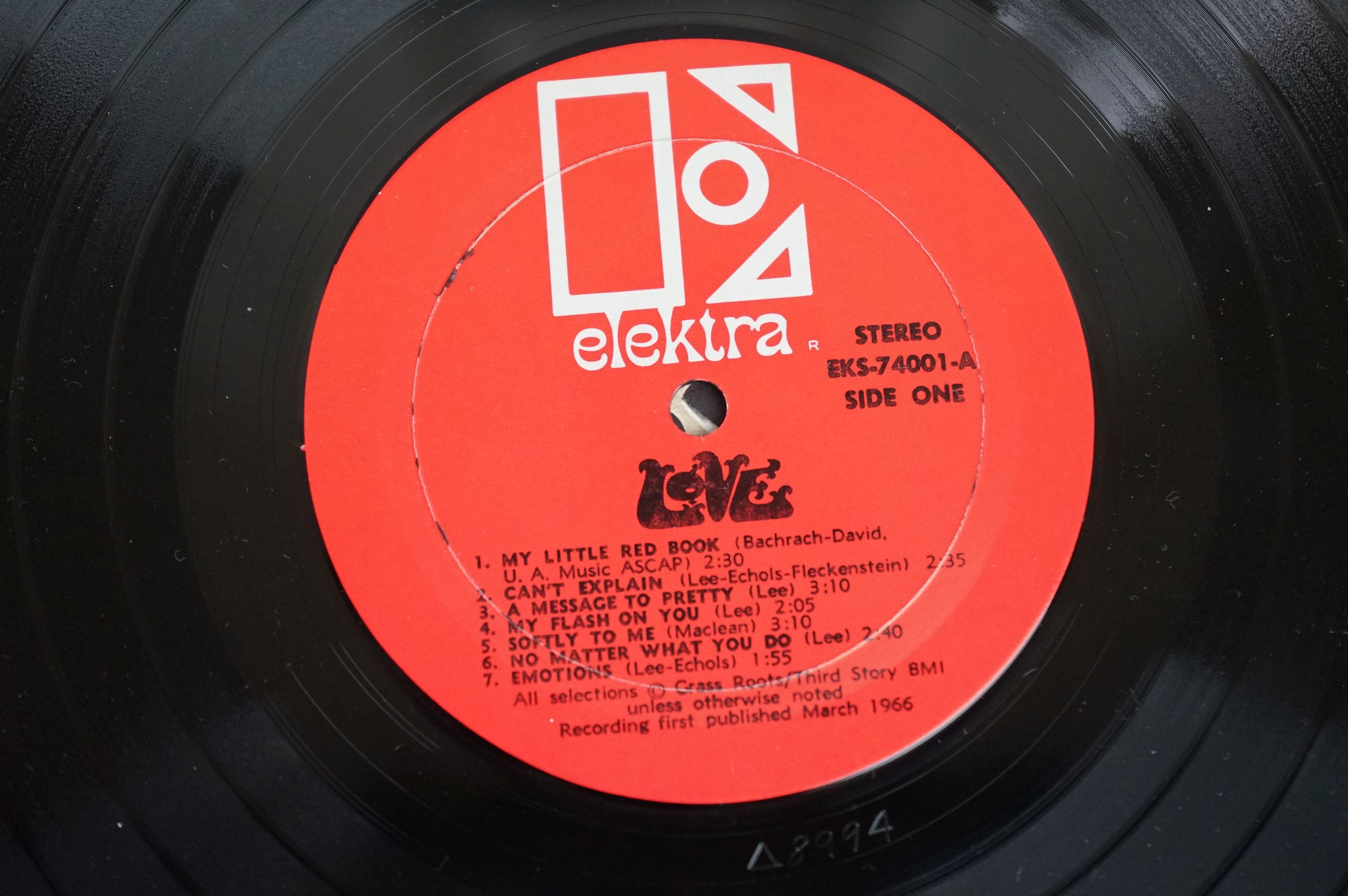 Vinyl - Love self titled EKS74001 orange label, Recording first published March 1966 bottom of - Image 3 of 4