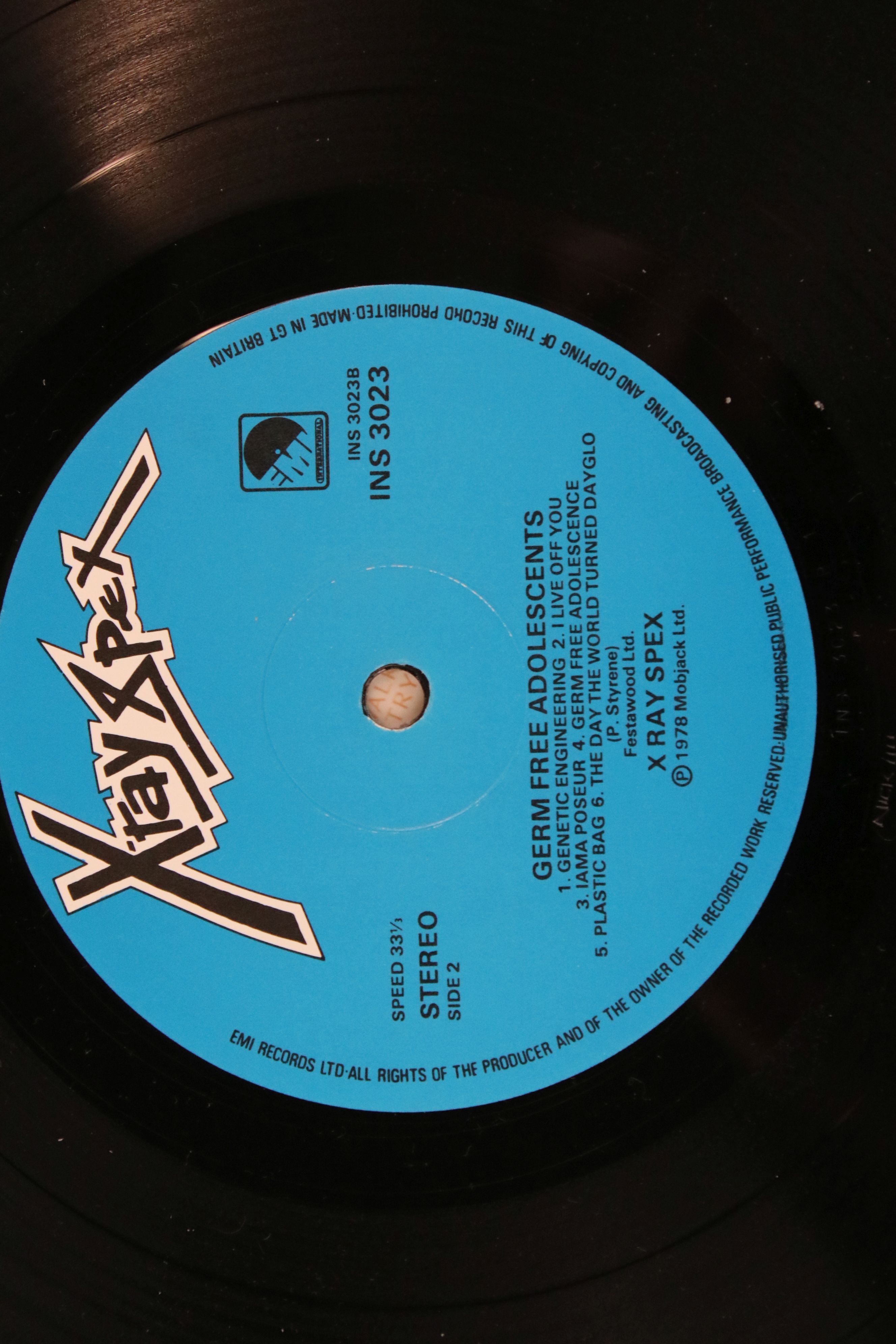 Vinyl - X-Ray Spex Germfree Adolescents original UK pressing (EMI INS 3023) with printed inner. - Image 3 of 5