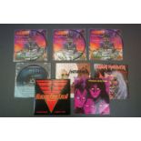 Vinyl - Metal / Rock collection of 8 7" singles including Iron Maiden The Angel & The Gambler
