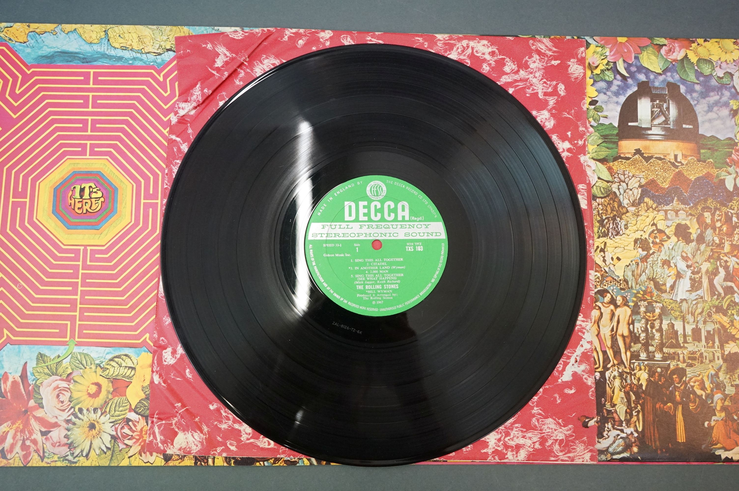 Vinyl - The Rolling Stones Their Satanic Majesties Request TXS103, Decca unboxed green stereo label, - Image 4 of 7