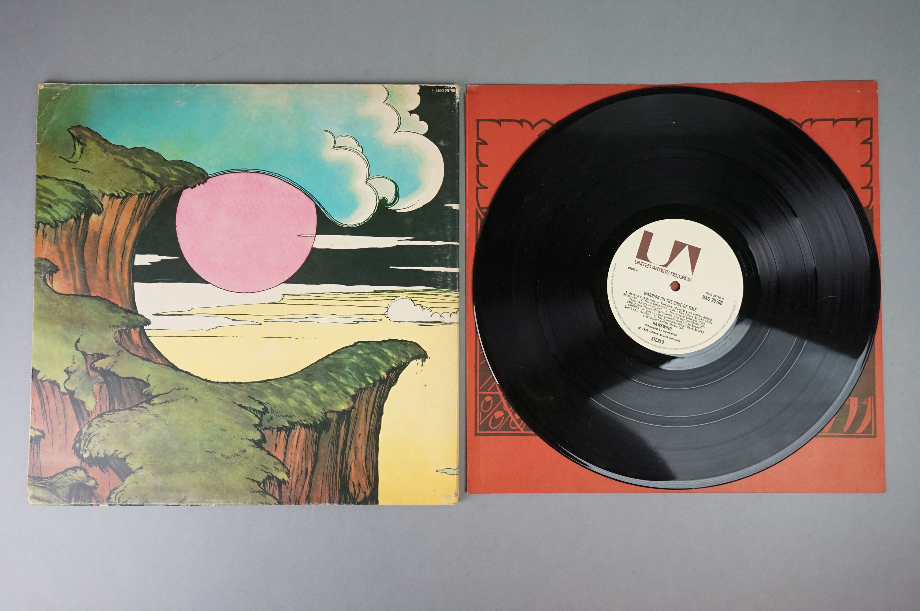 Vinyl - Hawkwind Warrior On The Edge Of Time (UAG 29766) complete with inner, gatefold intact. - Image 5 of 8