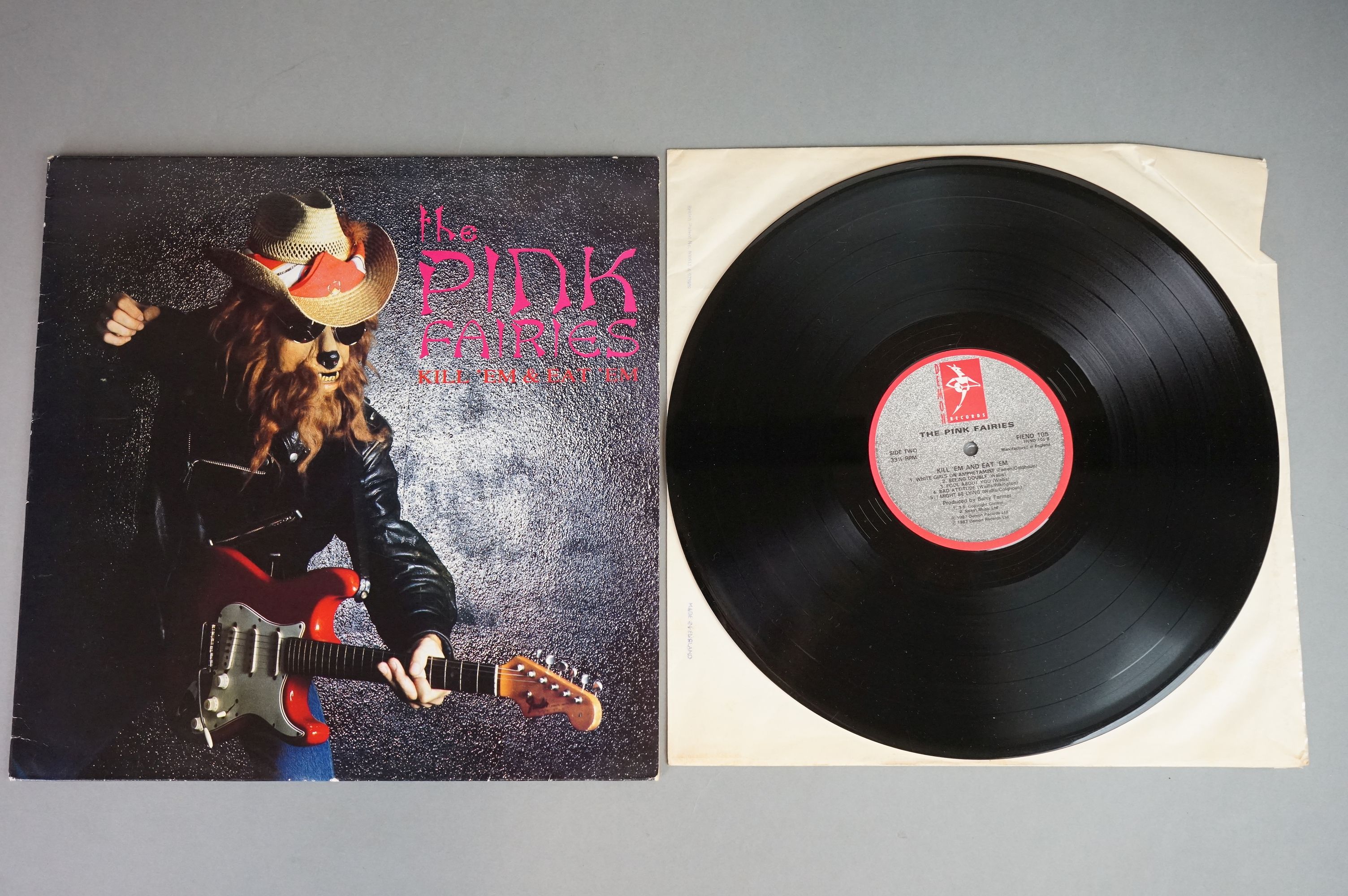 Vinyl - Five The Pink Fairies vinyl LP's to include Kill 'Em And Eat 'Em (Demon Records FIEND - Image 2 of 12