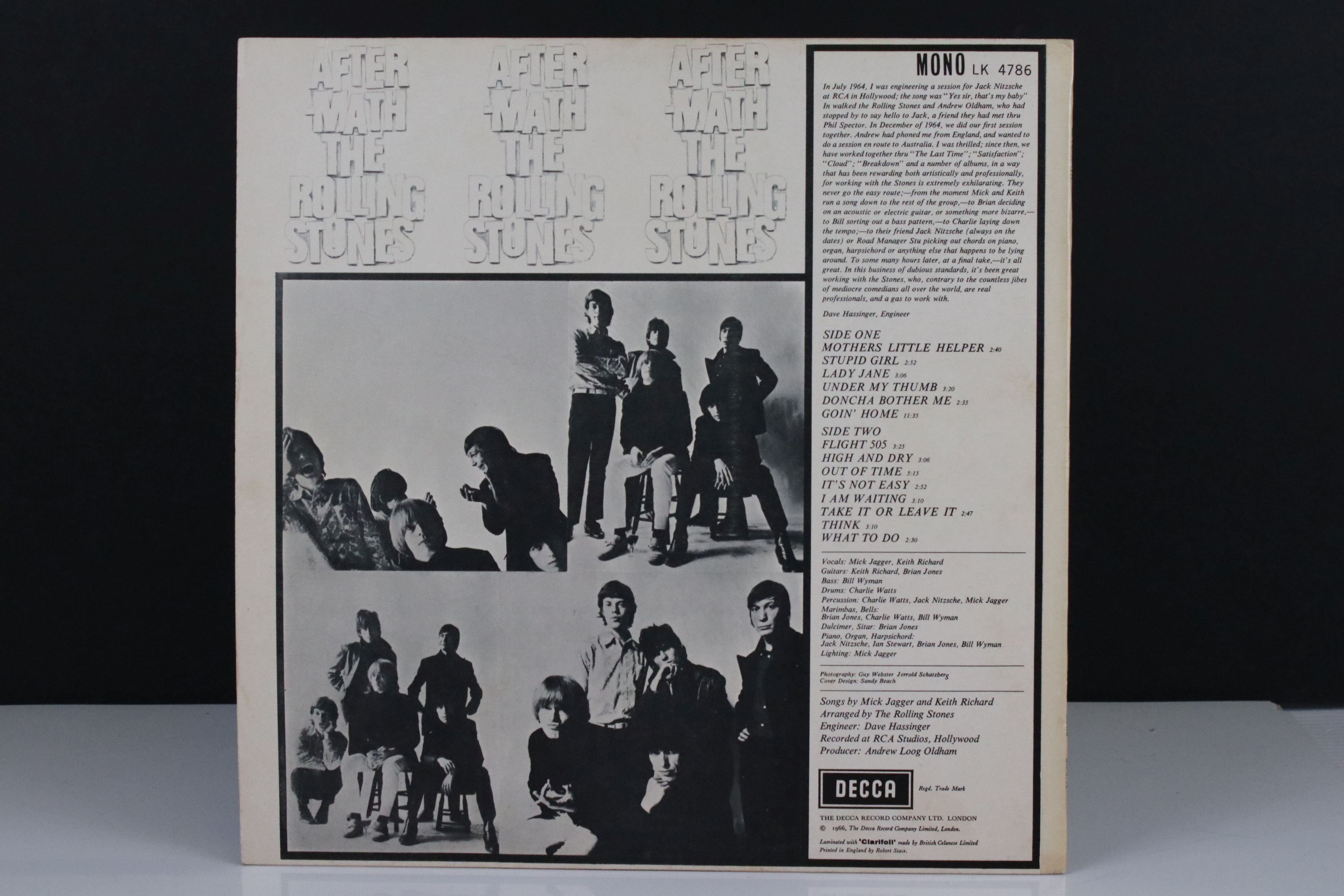 Vinyl - The Rolling Stones Aftermath (Decca LK 4786) mono, nice early copy. Sleeve and Vinyl VG+ - Image 4 of 4