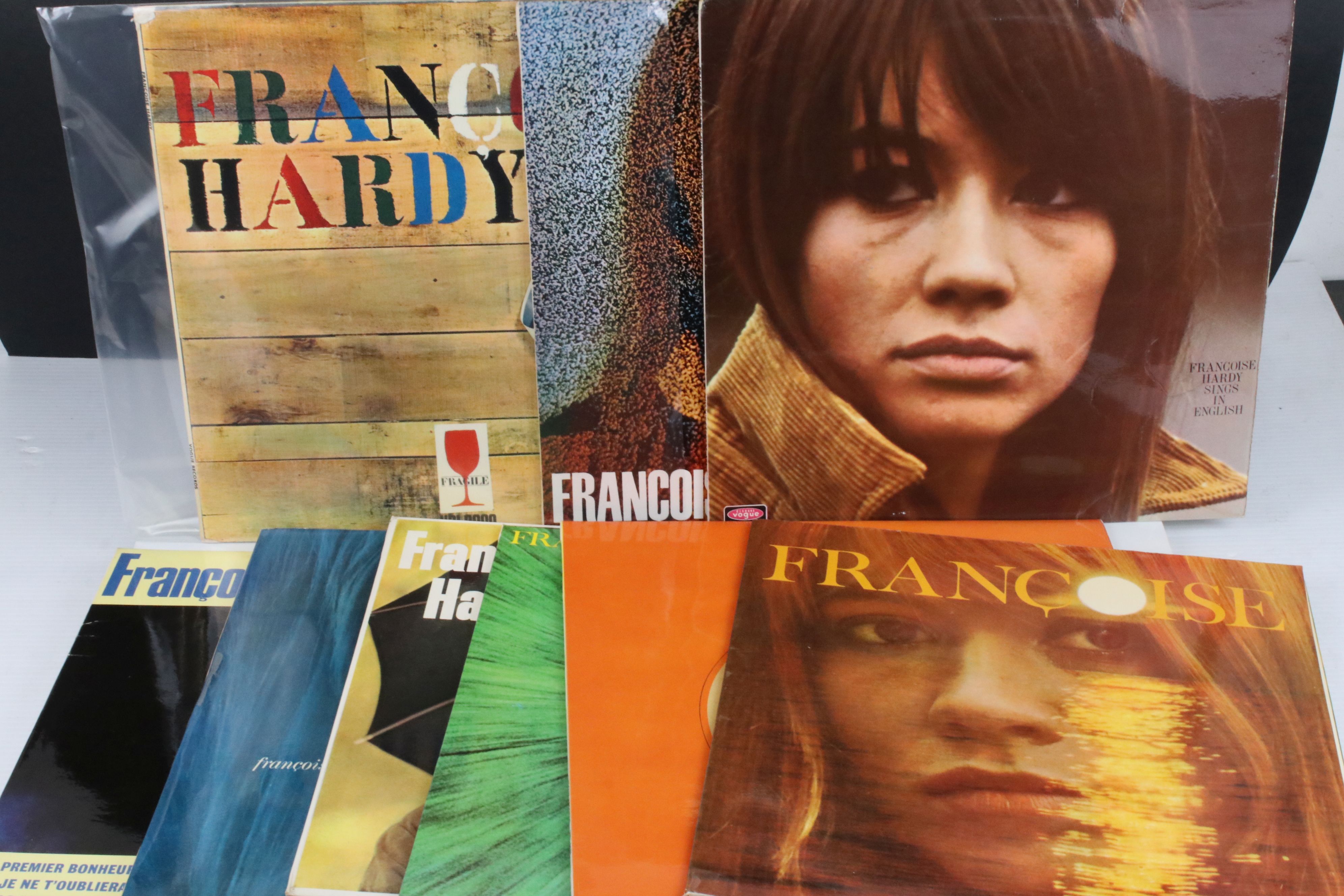 Vinyl - Francoise Hardy collection of 9 LP's to include Self Titled (VRL 3028), Voila! (VRL 3031),