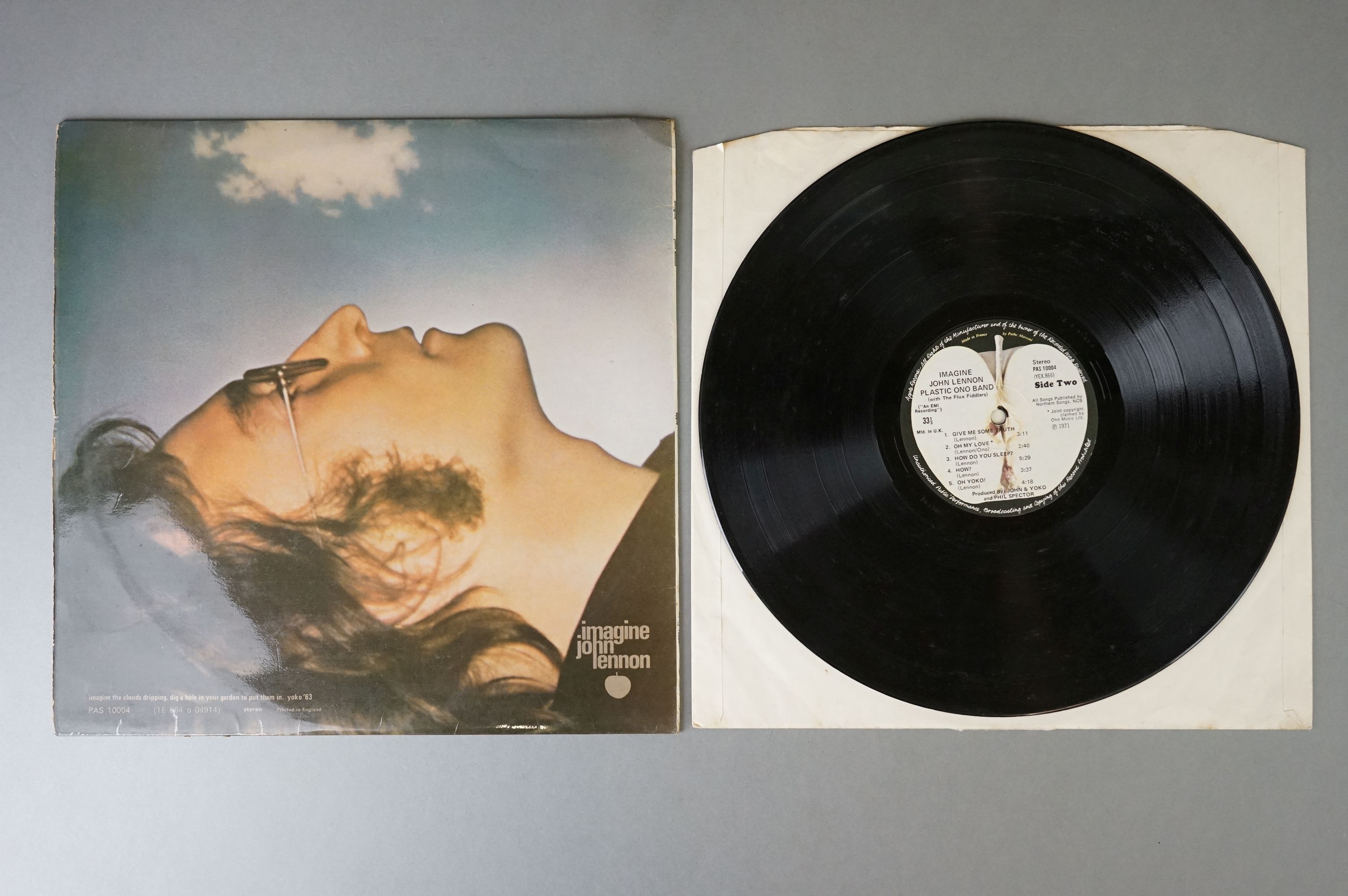 Vinyl - The Beatles & John Lennon 3 LP's to include Let It Be (PCS 7096) Stereo, incorrect inner, - Image 5 of 8