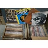 Vinyl - over 200 LPs to include Country, Motown etc, sleeves and vinyl vg+ (two boxes)