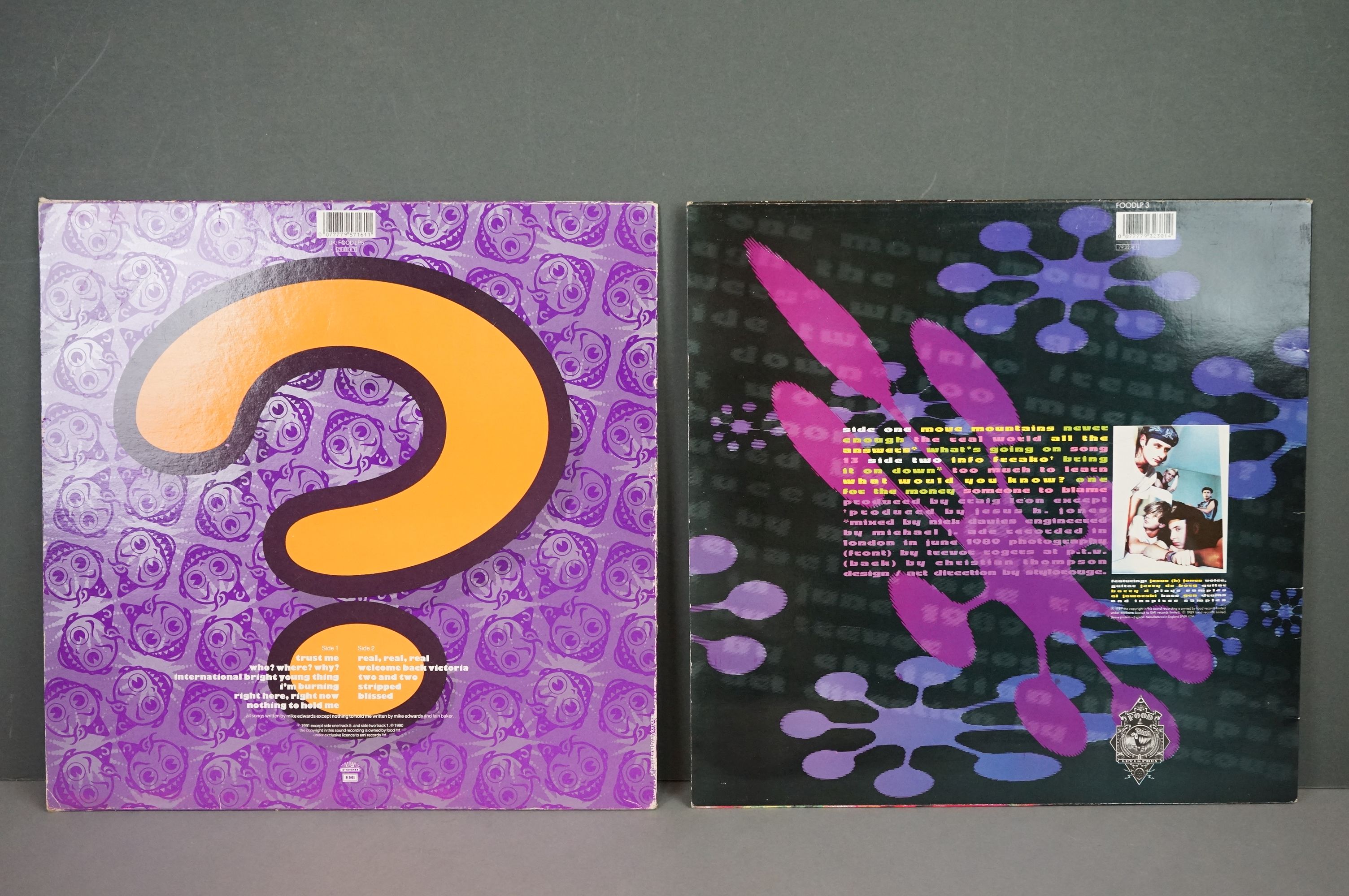 Vinyl - Two Jesus Jones LPs to include Liquidizer on FOODLP3 and Doubt FOODLP5 with inner sleeve, - Image 2 of 3