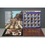 Vinyl - The Beatles 4 LP's to include A Hard Days Night (PCS 3058) Stereo, two EMI boxes label,