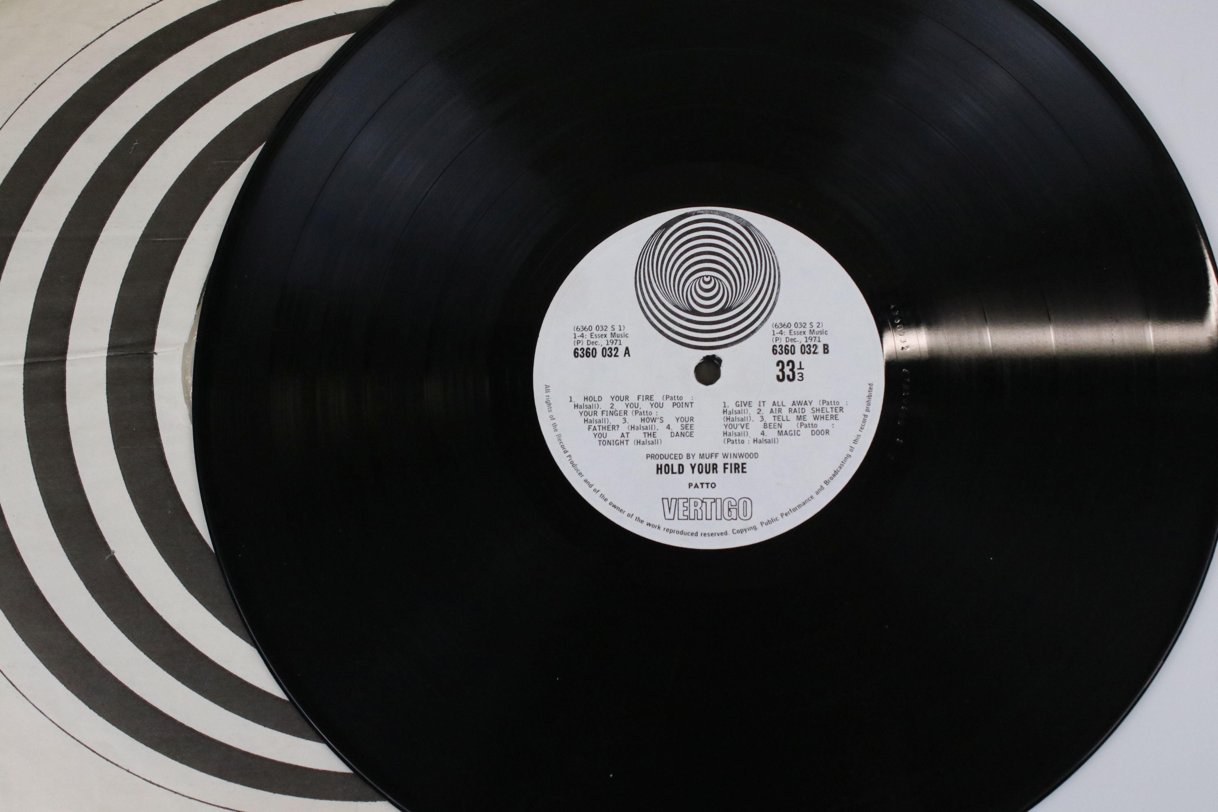 Vinyl - Patto Hold Your Fire LP on Vertigo 6360032, large Vertigo swirl label with Vertigo shown - Image 2 of 4