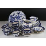 A collection of mixed blue and white china to include Wedgwood and Booths examples.