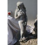 A large reconstituted stone statue of Venus stood in her clam shell, stands approx 118cm in height.