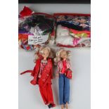 Two Mary Quant Daisy dolls together with two bags of original clothes.