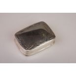 Silver pill box with blank cartouche