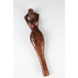 Treen Nutcracker in the form of a Naked Lady, 33cms long