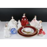 A group of Royal Doulton ladies to include My Love, Fragrance, The Polka, Harmony, Lavender Rose,