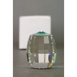 Swarovski Crystal 'Revolution (Barrel)' blue paperweight, not in original box