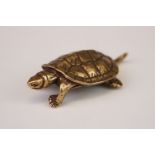 Brass figure of a turtle