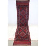 Hand Knotted Wool Meshwani Runner, 237cms x 60cms