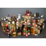 Collection of Miniature Whiskies, Spirits and Liqueurs plus a Perry Bros Somerset Cider