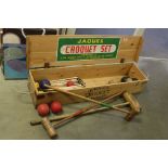 Jaques of London Croquet Set in it's Pine Box